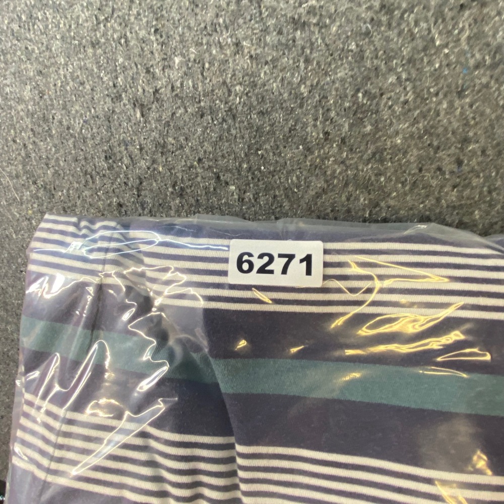 Banana Republic Striped Pocket Shirt Sz S Mens Purple Teal 90s Grunge Distressed - Picture 8 of 8
